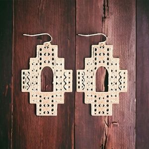 28998 Aztec Laser Cut Earrings